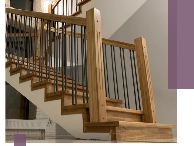 Реставрация деревянных и металлических лестниц в Артёме