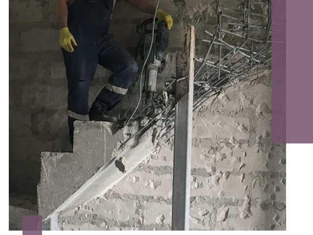 Демонтаж металлических и бетонных лестниц в Артёме