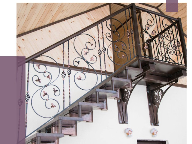 Кованые лестницы в Артёме от 80863 руб. под ключ