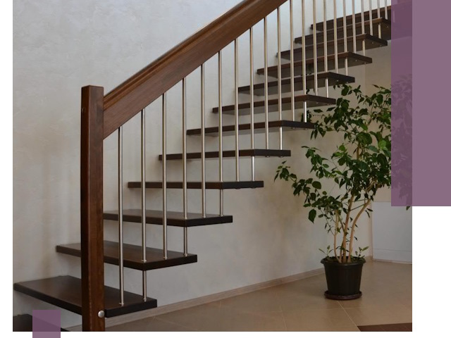 Лестницы на больцах под ключ в Артёме – изготовление и монтаж