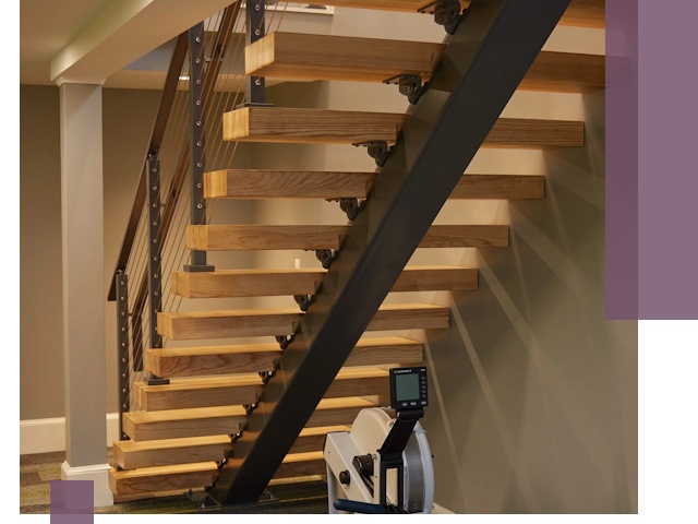 Лестницы на монокосоурах под ключ в Артёме - изготовление и монтаж