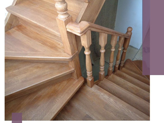 Дубовые лестницы под ключ в Артёме: изготовление и монтаж