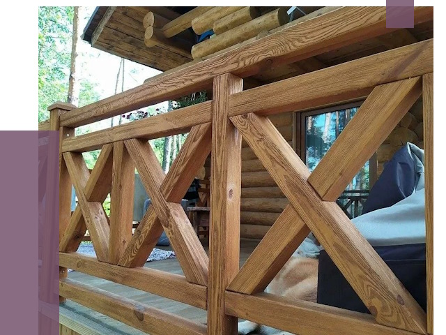 Деревянные перила под ключ в Артёме от 7775 руб. 