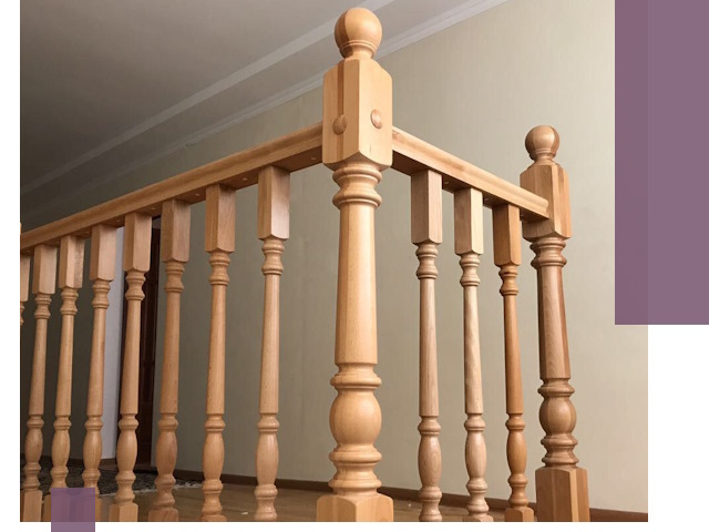 Деревянные перила на заказ в Артёме: монтаж и изготовление