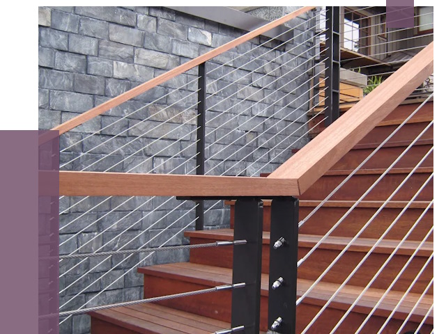 Тросовые перила под ключ в Артёме от 7879 руб.