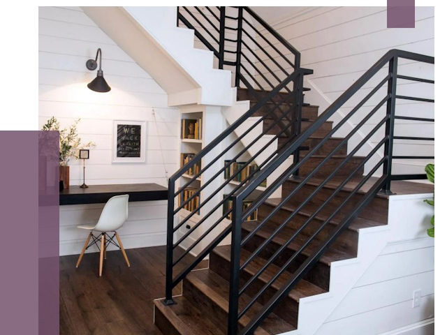 Перила для лестницы в доме в Артёме от 7516 руб. — ПРОЛЁТ-Арт