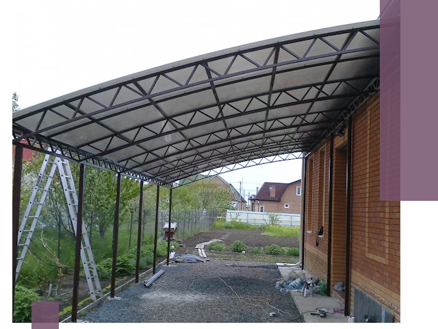 Профессиональный монтаж навесов под ключ в Артёме