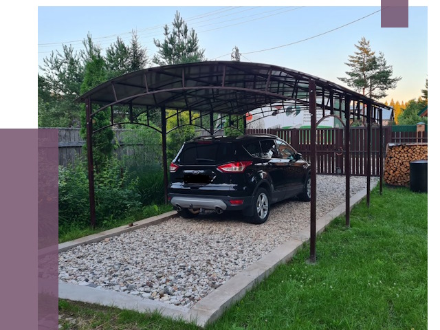 Навесы для автомобиля в Артёме от 13322 руб.  | ПРОЛЁТ-Арт