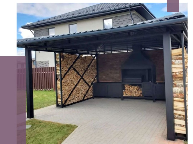 Навесы для барбекю в Артёме от 12907 руб. под ключ | ПРОЛЁТ-Арт