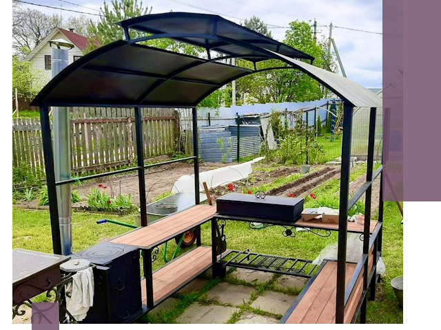 Навесы для барбекю в Артёме: изготовление, монтаж и демонтаж