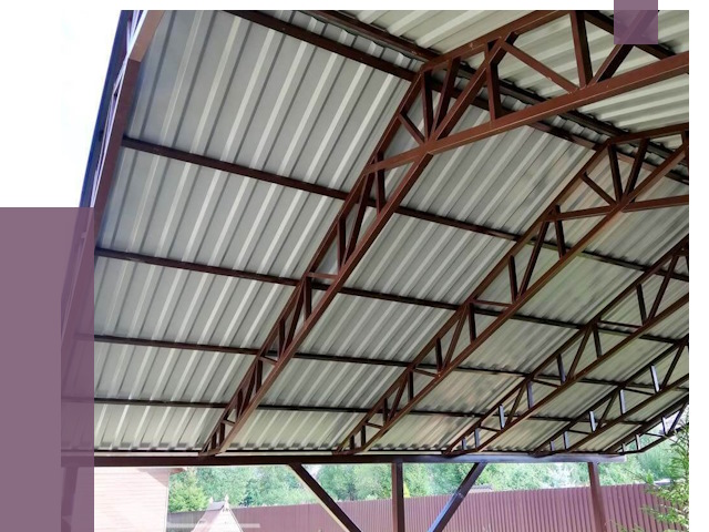 Навесы из профнастила в Артёме от 7464 руб. | ПРОЛЁТ-Арт