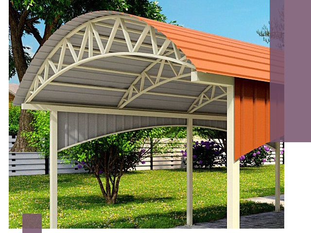 Навесы из профнастила под ключ в Артёме — установка и монтаж