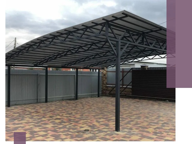 Металлические навесы под ключ в Артёме — изготовление и монтаж