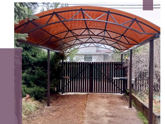 Арочные навесы в Артёме от 12907 руб. — изготовление и монтаж | ПРОЛЁТ-Арт