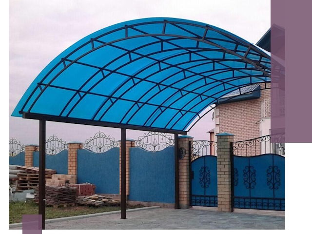 Арочные навесы под ключ в Артёме — изготовление и монтаж