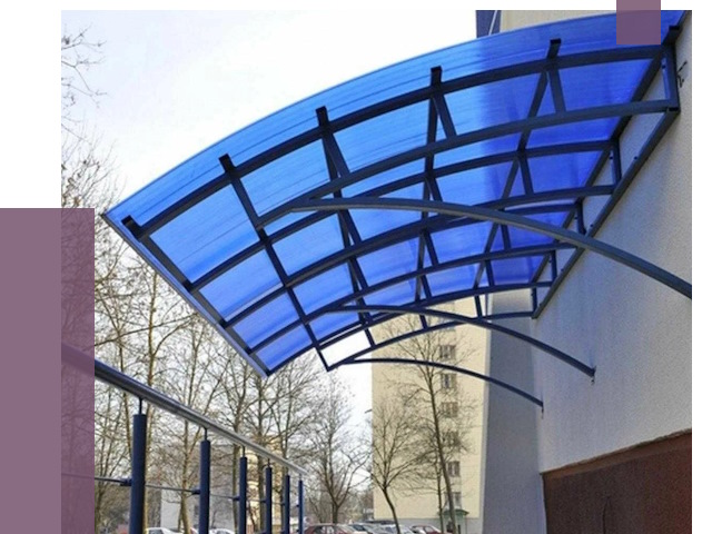 Козырьки из поликарбоната в Артёме от 4354 руб. под ключ | ПРОЛЁТ-Арт