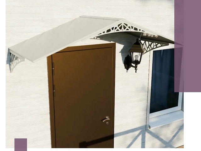 Металлические козырьки на входы и террасы в Артёме