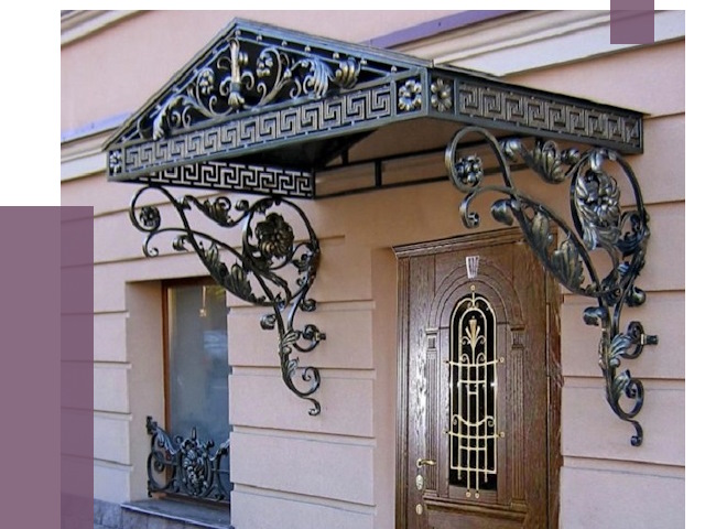 Кованые козырьки в Артёме под ключ от 12907 руб. — ПРОЛЁТ