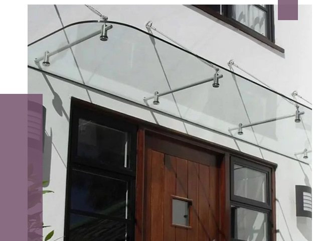 Стеклянные козырьки в Артёме от 19179 руб. | ПРОЛЁТ-Арт