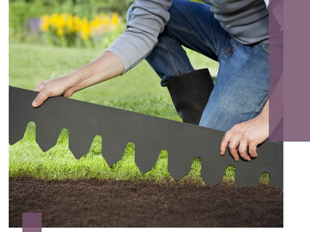 Металлические бордюры для газона в Артёме — изготовление и монтаж